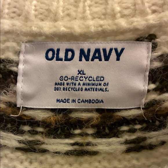 Old Navy Women's Cream and Black Cardigan - Picture 2 of 6